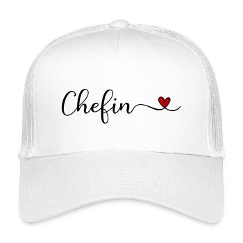 Chefin - Kinder Trucker-Cap - Weiß - Vorne