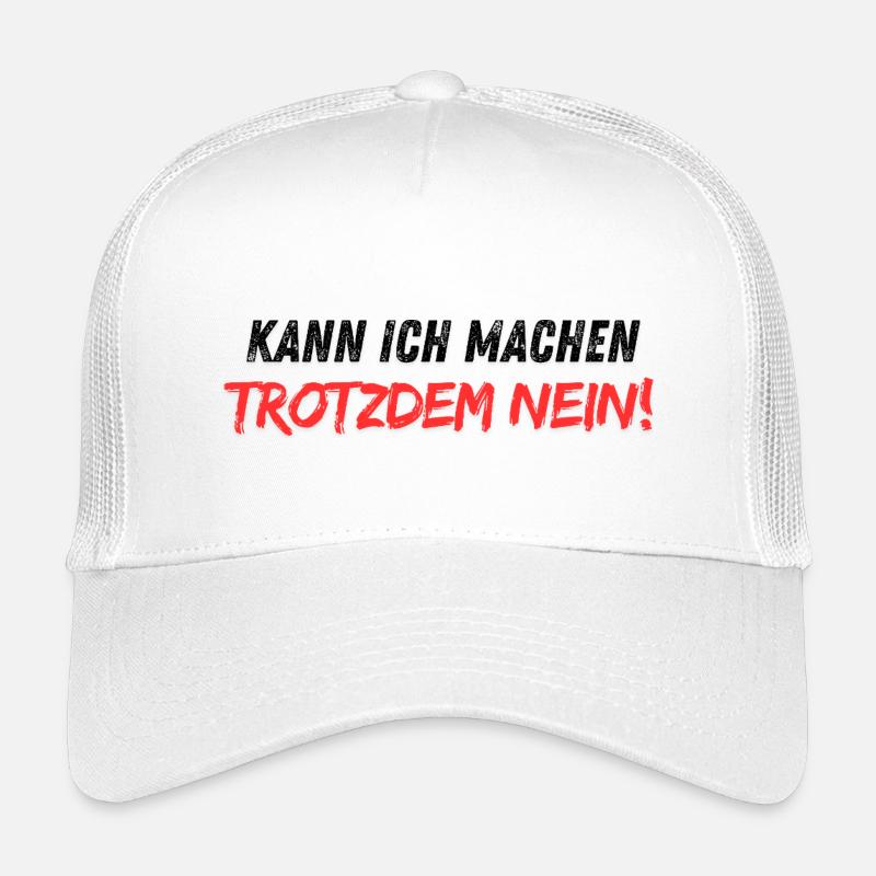 Kann_ich_machen_trotzdem_nein - Kinder Trucker-Cap - Weiß