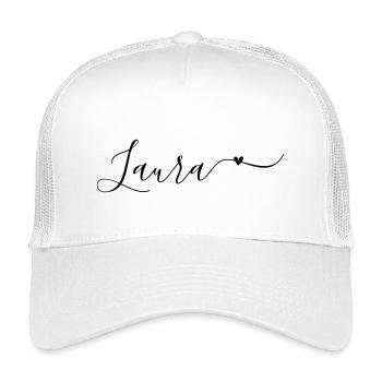 Laura Name Vorname Dekorativ - Kinder Trucker-Cap - Weiß - Vorne