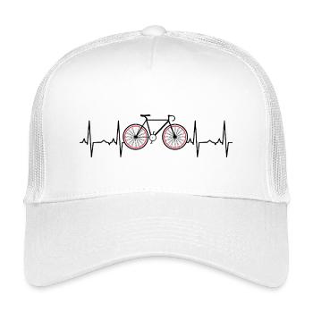 Fahrrad Herzschlag Rad - Kinder Trucker-Cap - Weiß - Vorne