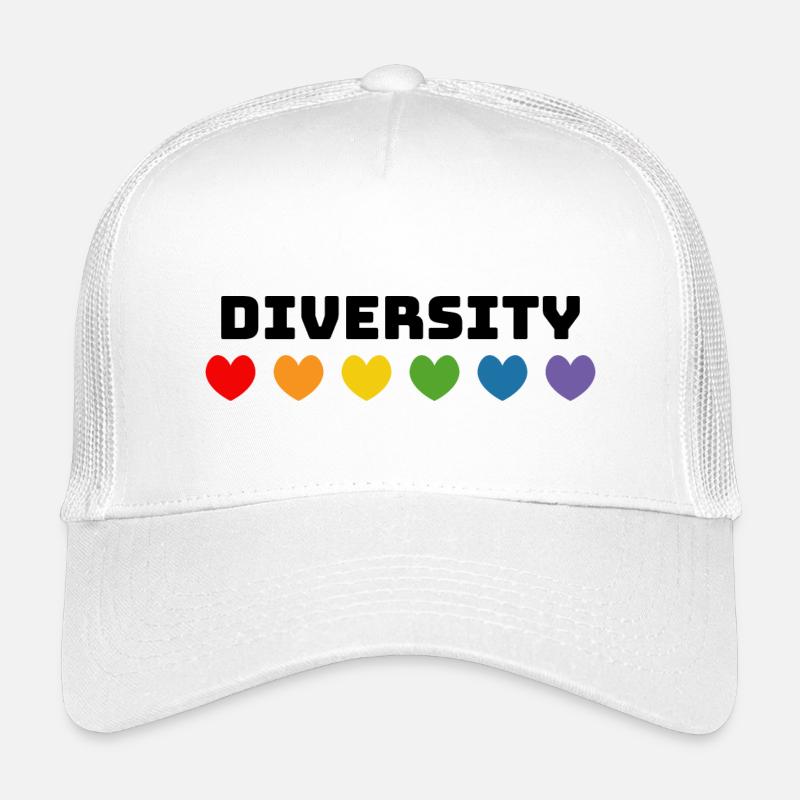 Rainbow Hearts Diversité LGBT lgbtqi queer Casquette trucker enfant