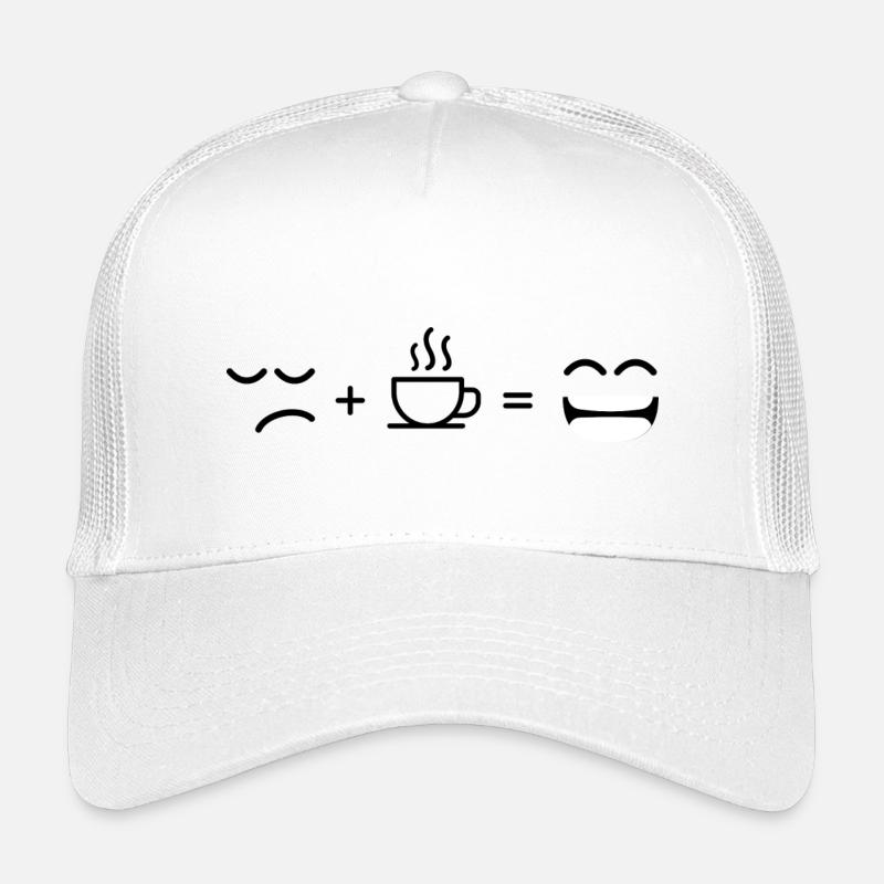 Sad Face After Drinking Coffee and Happy Kids’ Trucker Cap