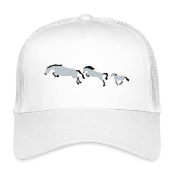 Chevaux en Mouvement Effervescent - Casquette trucker enfant - blanc - Devant