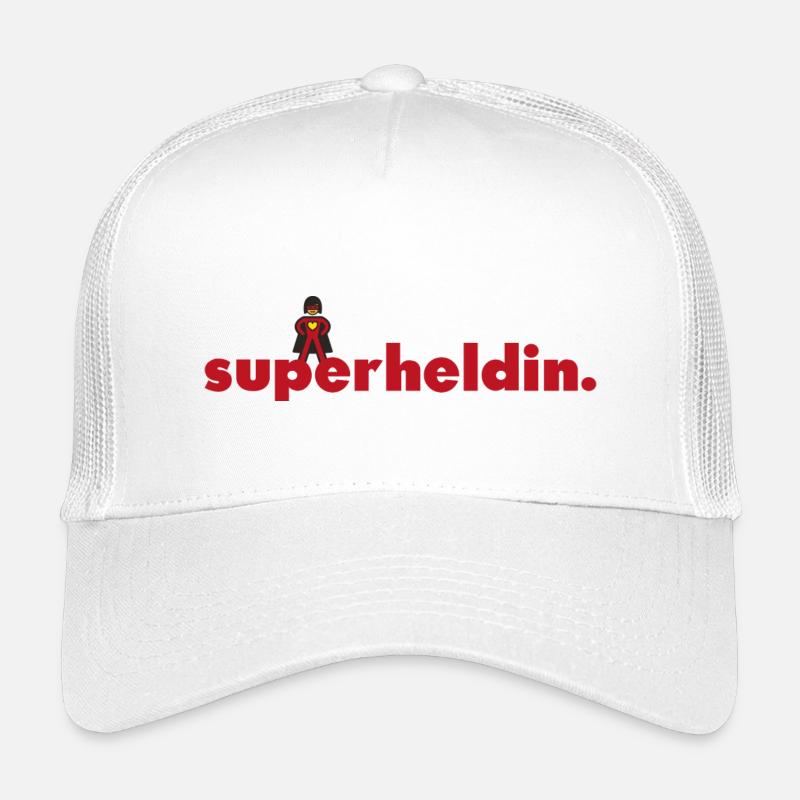 superheldin. - Kinder Trucker-Cap - Weiß