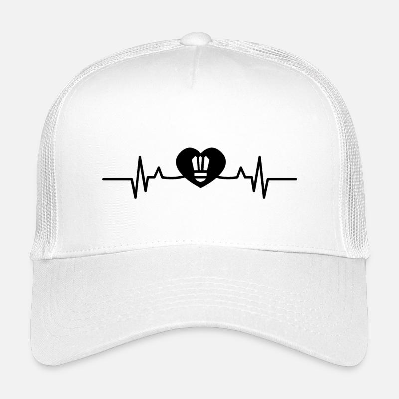 Badminton Herzschlag - Kinder Trucker-Cap - Weiß
