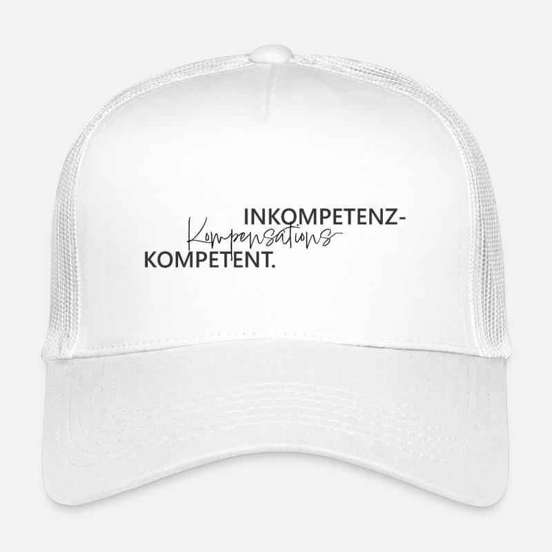 Inkompetenz Kompensations Kompetenz Wortspiel - Kinder Trucker-Cap - Weiß