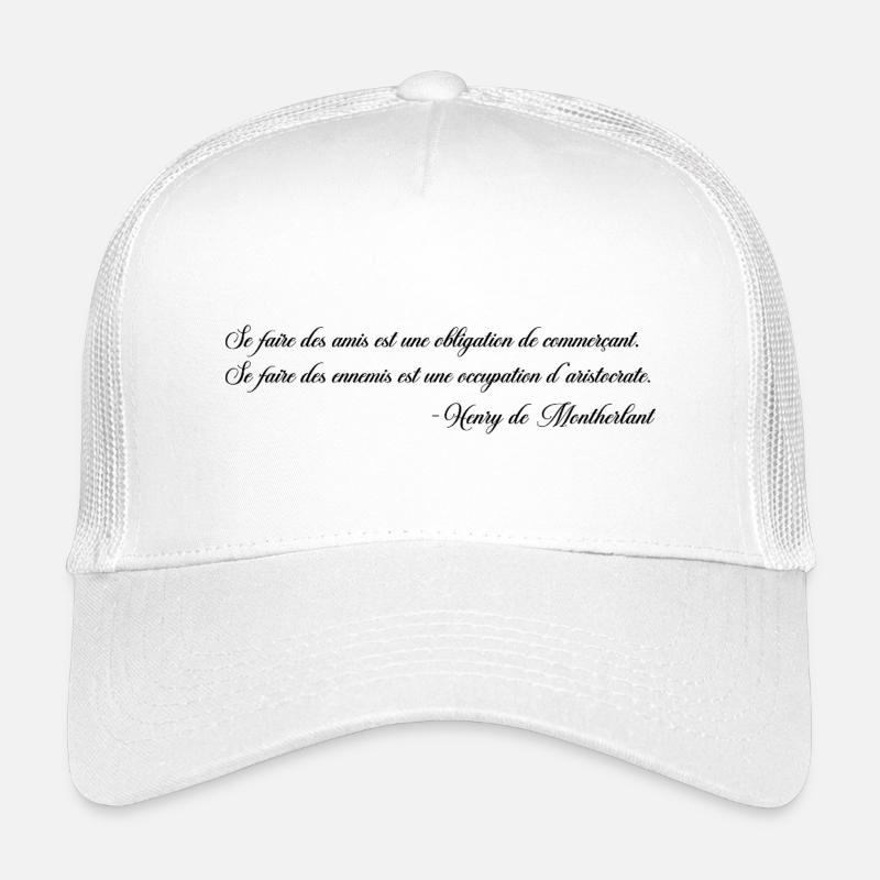 Sich Feinde machen - Montherlant - Kinder Trucker-Cap - Weiß
