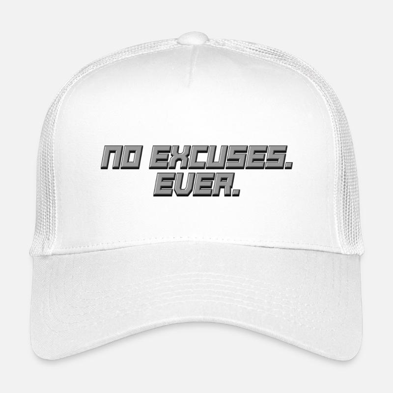 No Excuses - Ever - Statement Shirt Kinder Trucker-Cap