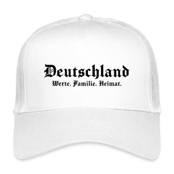 Deutschland Werte Familie Heimat Deutscher - Kinder Trucker-Cap - Weiß - Vorne