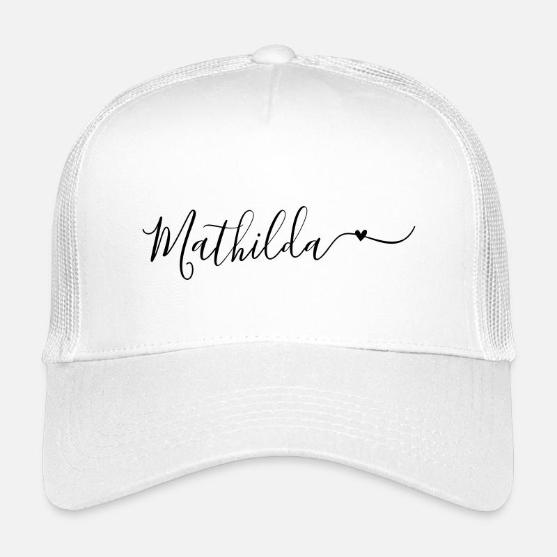 Mathilda Prénom décoratif Casquette trucker enfant