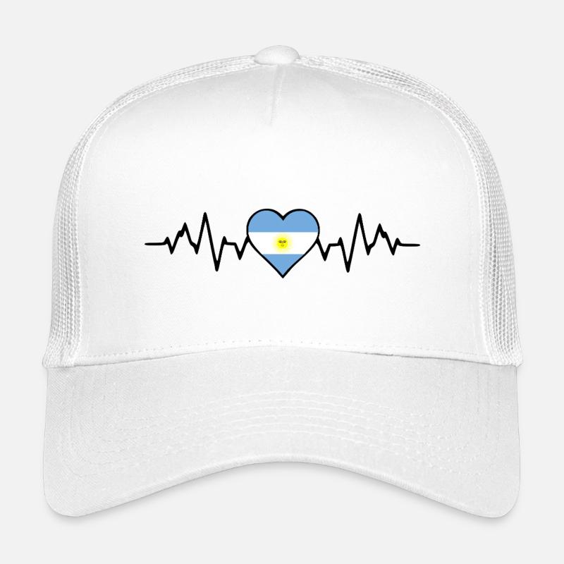 Argentinien Herzschlag - Kinder Trucker-Cap - Weiß