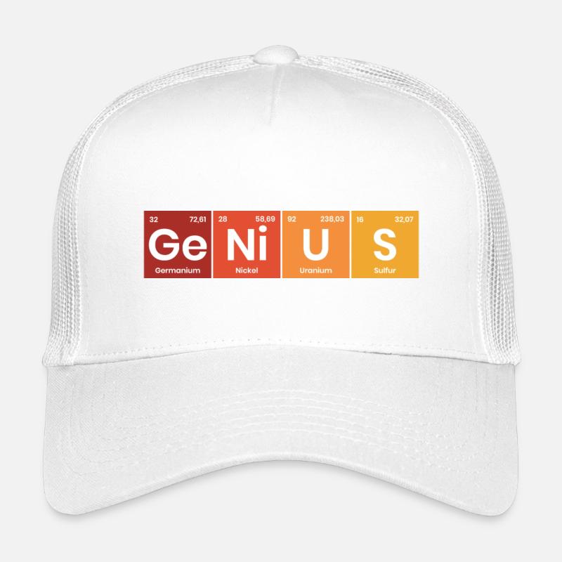 Periodic Table Genius - Kids’ Trucker Cap - white