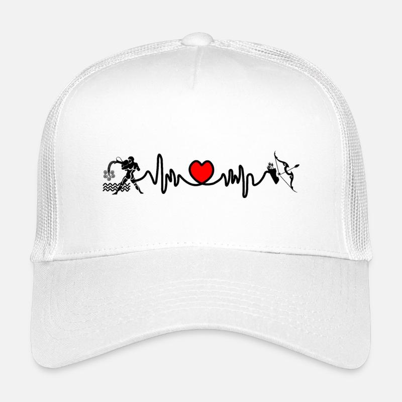 Herzfrequenz Cardio Wassermann Schütze Kinder Trucker-Cap