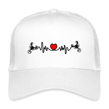 Herzfrequenz Cardio Scorpio Scorpio - Kinder Trucker-Cap - Weiß - Vorne