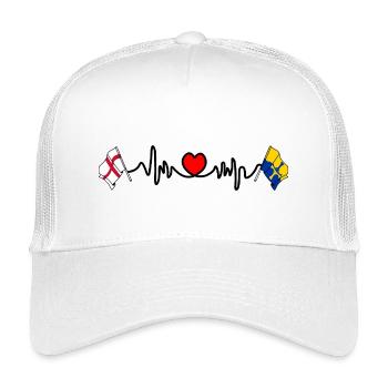 Durham & England-Flagge - Kinder Trucker-Cap - Weiß - Vorne