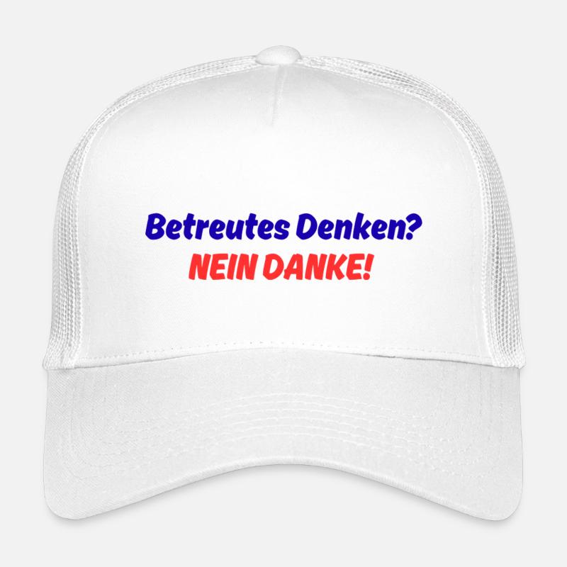 Supervised Thinking No Thanks - Kids’ Trucker Cap - white