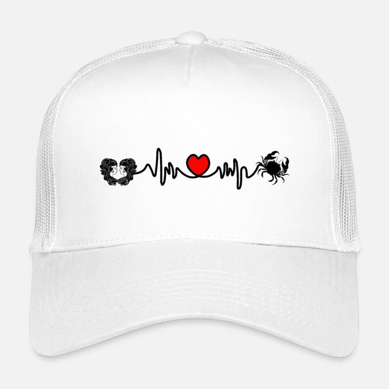 Herzfrequenz Kardio Zwillinge Krebs Kinder Trucker-Cap