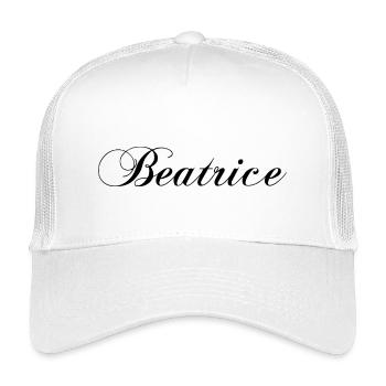 Beatrice, personalisierte Kleidung - Kinder Trucker-Cap - Weiß - Vorne