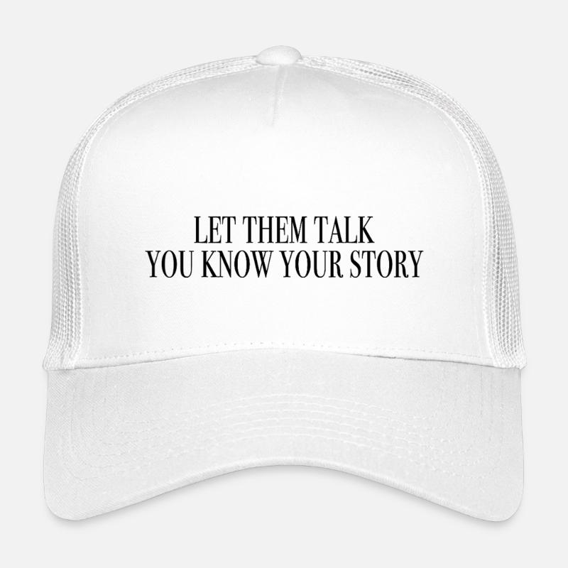 Mindset - lass sie reden, du kennst deine story - Kinder Trucker-Cap - Weiß