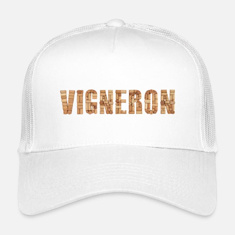 Vigneron – Typography en bouchons de vin Kids’ Trucker Cap