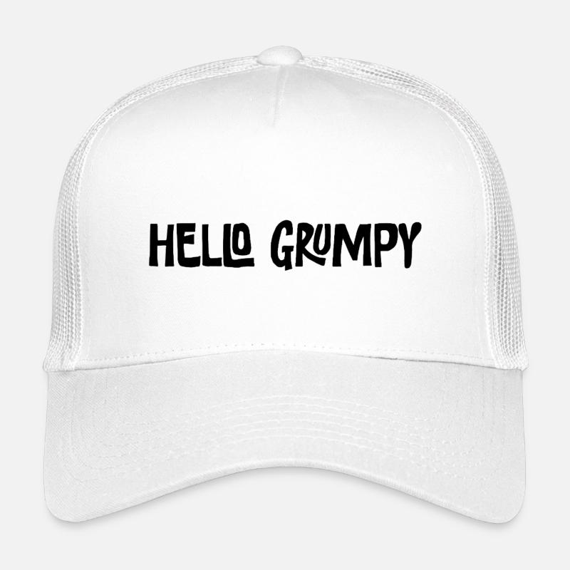 Hello Grumpy Lustiger Minimal Spruch Kinder Trucker-Cap
