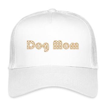 Dog Mom – Dog Paw Pattern - Kids’ Trucker Cap - white - Front