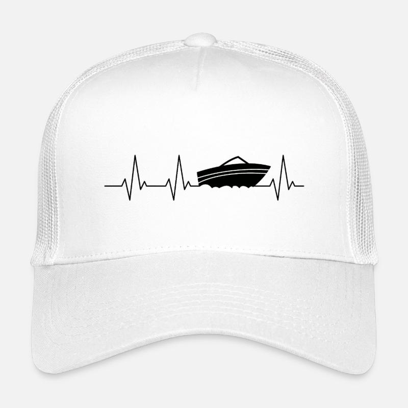 Herzschlag Motorboot Boot Kinder Trucker-Cap
