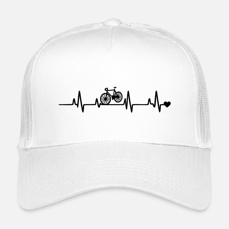 Fahrrad Herzschlag - Kinder Trucker-Cap - Weiß