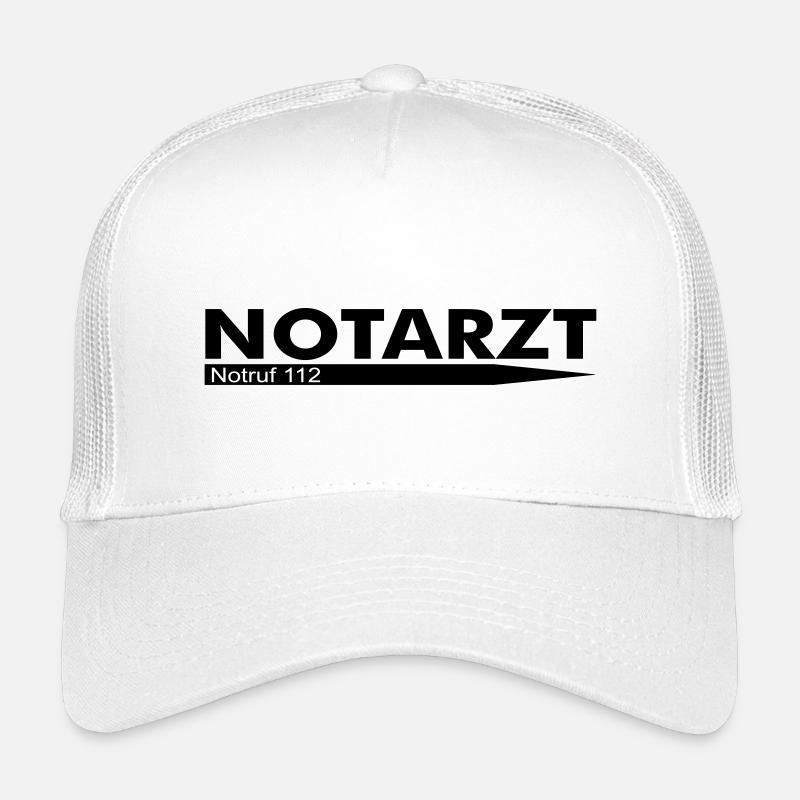 Notarzt Notruf 112 - Kinder Trucker-Cap - Weiß