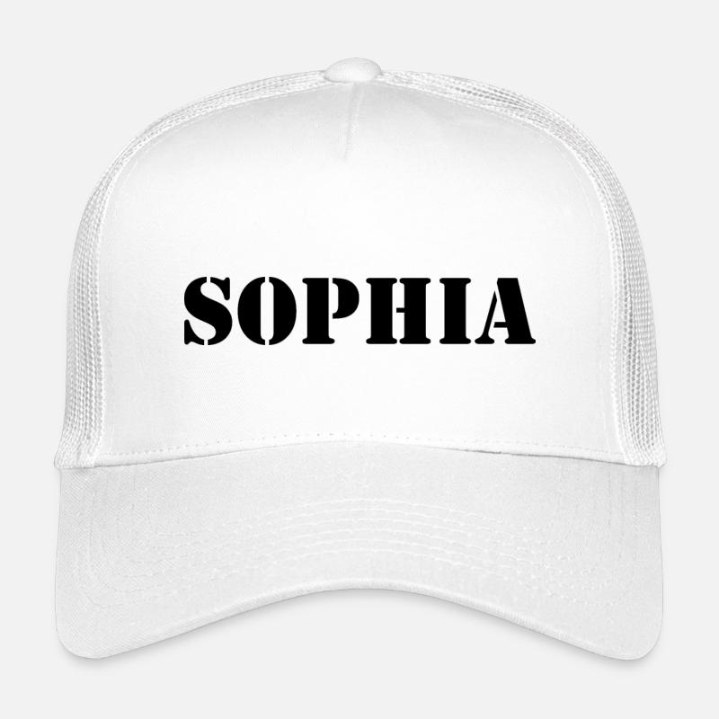 Name Sophia - Kinder Trucker-Cap - Weiß