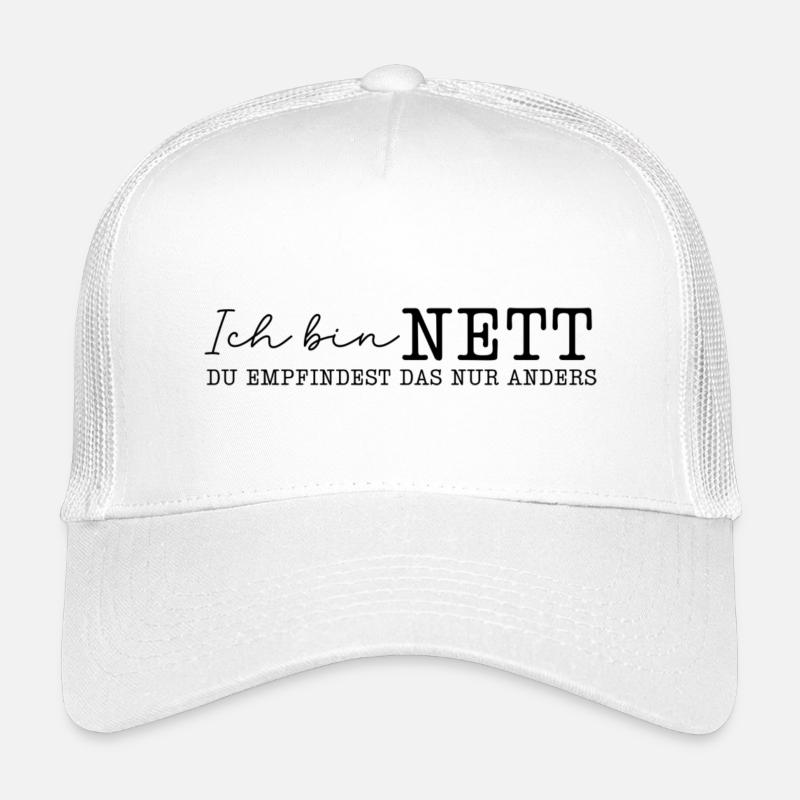Spruch Ich bin nett, du empfindest das nur anders - Kinder Trucker-Cap - Weiß