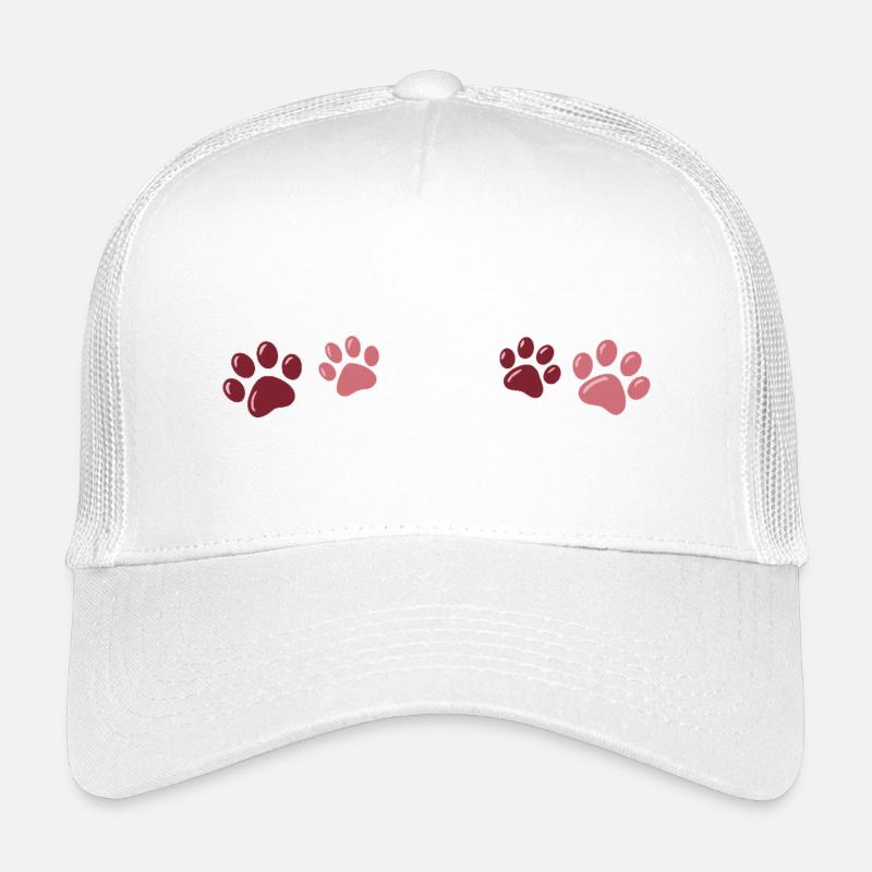 Two-tone red paw prints Kids’ Trucker Cap