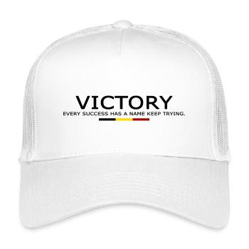 Victory EVERY SUCCESS HAS A NAME KEEP TRYING BELII - Kids’ Trucker Cap - white - Front