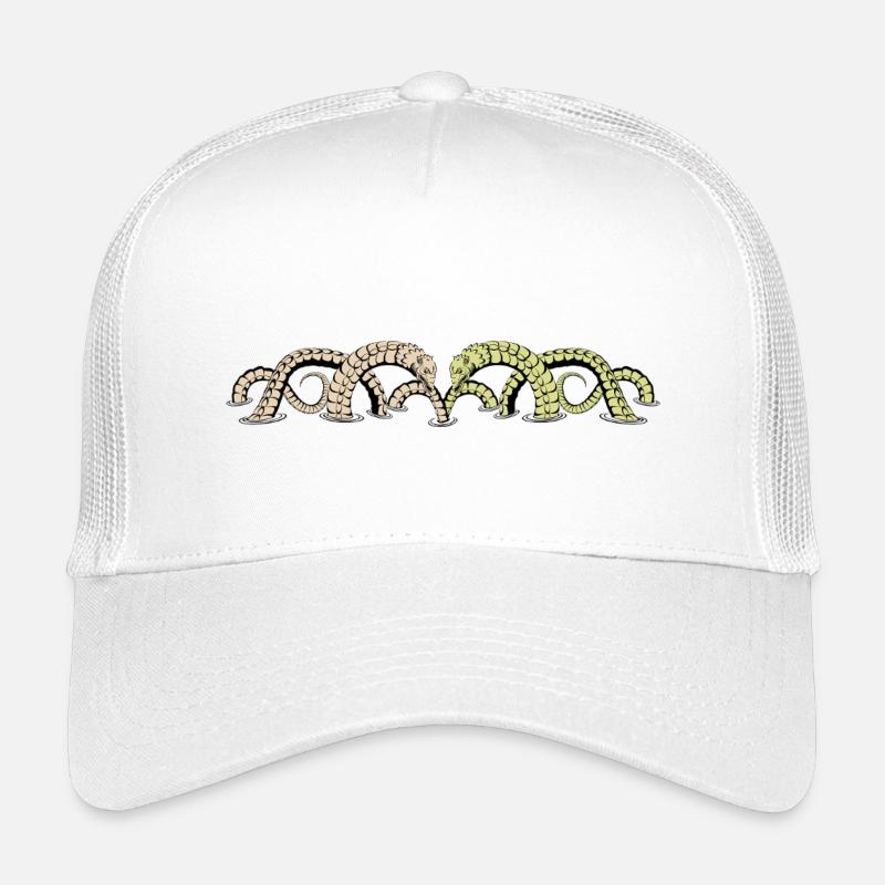 Seeschlangen: Mittelalterliches Bestiarium - Kinder Trucker-Cap - Weiß
