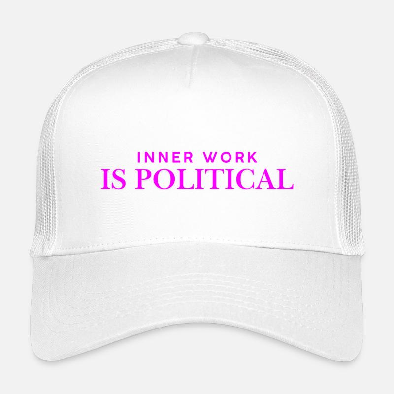 Inner work is politicsl - neon Kids’ Trucker Cap