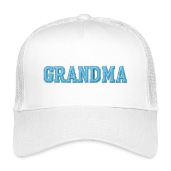 Grandma Schriftzug Stoff Look Typografie - Kinder Trucker-Cap - Weiß - Vorne