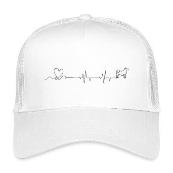 Heartbeat love dog - Kids’ Trucker Cap - white - Front