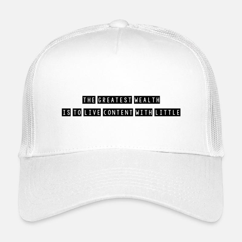 La plus grande richesse, c’est de vivre content avec peu Casquette trucker enfant