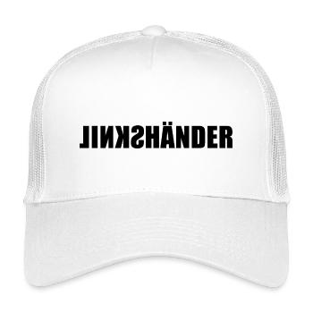 Linkshänder - mit links - Spiegelschrift - Kinder Trucker-Cap - Weiß - Vorne