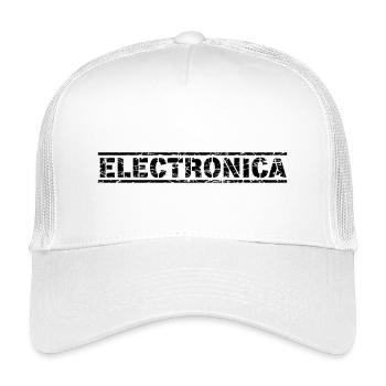 Electronica - Kinder Trucker-Cap - Weiß - Vorne