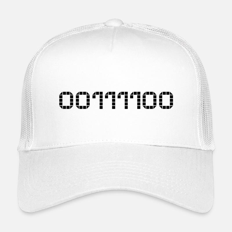 Notation binaire - 60 - Casquette trucker enfant - blanc