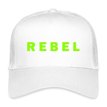 T-shirt streetwear à motif rebelle - Casquette trucker enfant - blanc - Devant