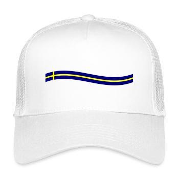 Icône du drapeau suédois - Casquette trucker enfant - blanc - Devant