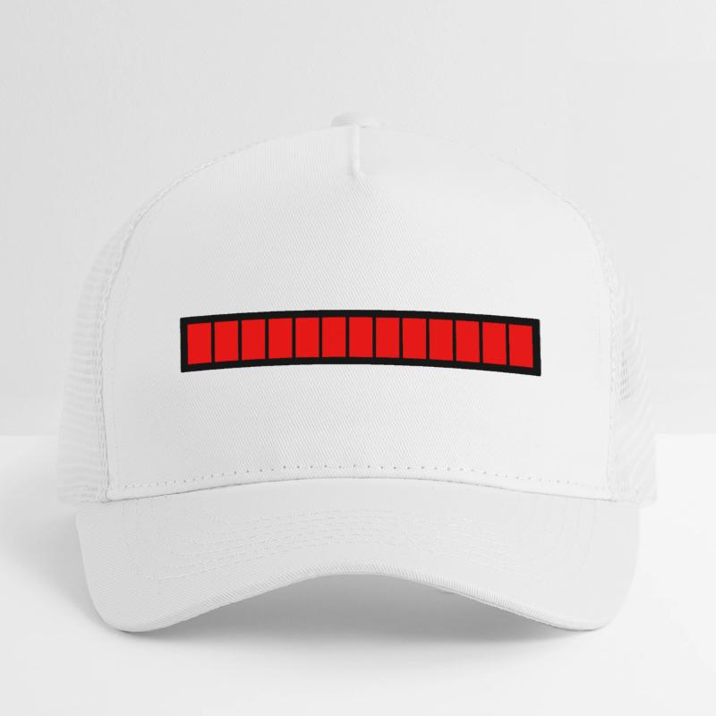 Rectangle loading bar Black Red (100%) Kids’ Trucker Cap