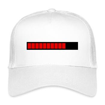 Barre de chargement rectangle Noir Rouge (75%) - Casquette trucker enfant - blanc - Devant