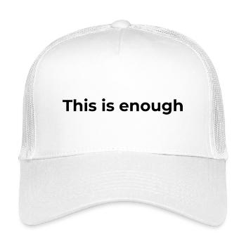 Don d’affirmation | Ça suffit - Casquette trucker enfant - blanc - Devant
