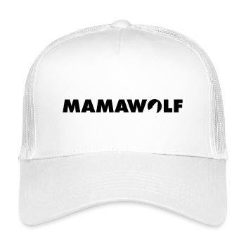 Mamawolf Schriftzug - Kinder Trucker-Cap - Weiß - Vorne