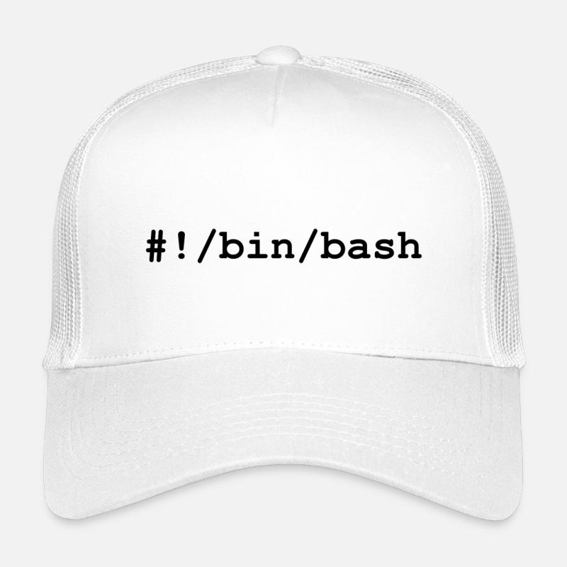 Bash / Bourne-Again Shell unter Linux und Unix - Kinder Trucker-Cap - Weiß