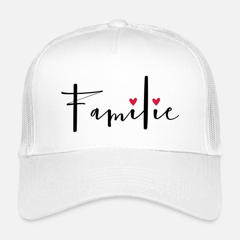 Familie Herz Liebe Geschenkidee - Kinder Trucker-Cap - Weiß