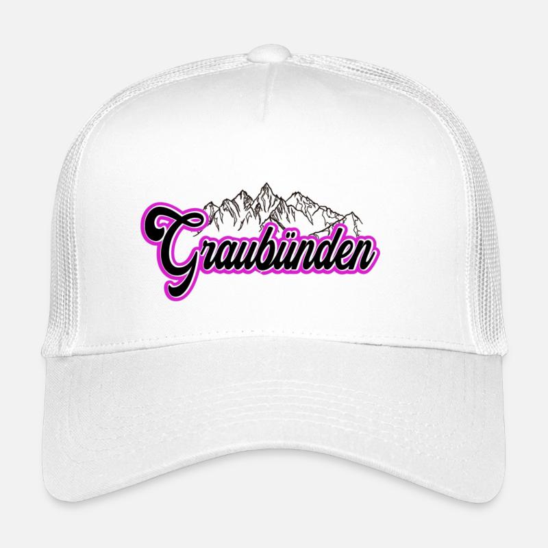 Graubünden Berglandschaft Schrift Kinder Trucker-Cap